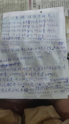 手寫誇張明細表掀起熱議。(圖/翻攝自臉書匿名公社)