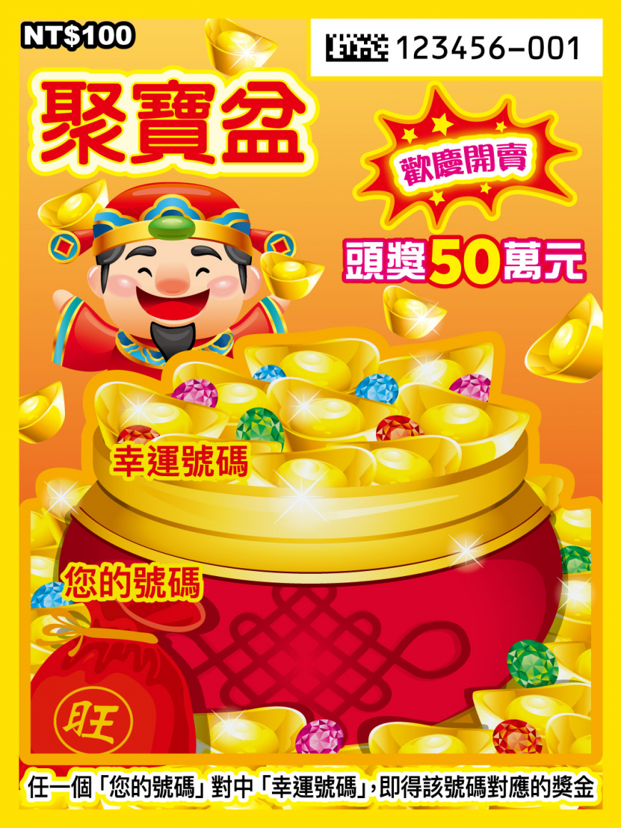 「聚寶盆」刮刮樂。（圖／台灣彩券）