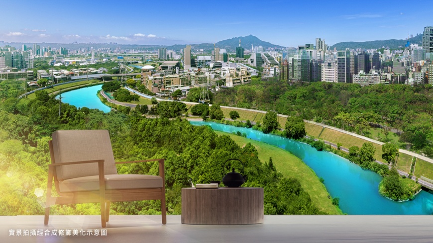 雙溪水岸、陽明山系的巨幕豪景,讓該案全新落成後更令客戶直呼驚豔
