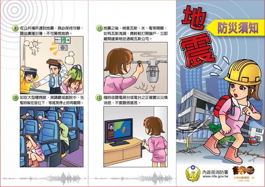 地震-地震逃生口訣-地震逃生步驟-地震逃生三步驟-地震怎麼辦-地震室內-地震室外