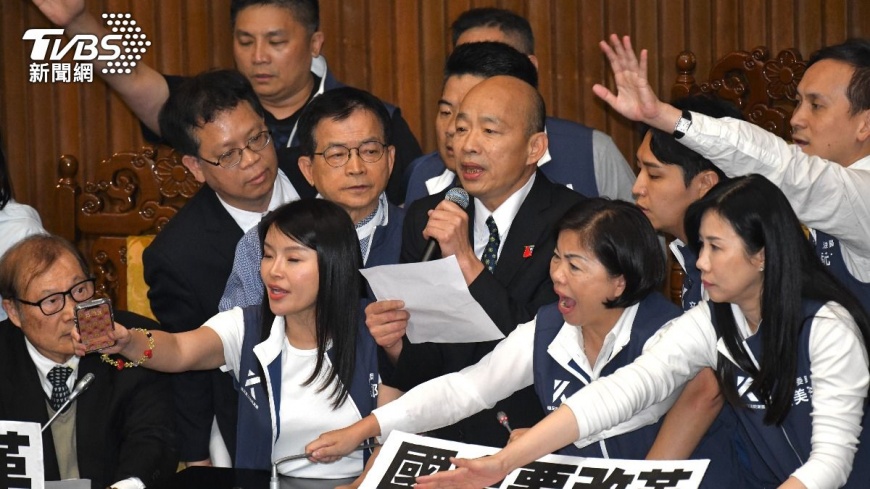 藍營立委遏止綠委干擾。(圖/胡瑞麒攝)