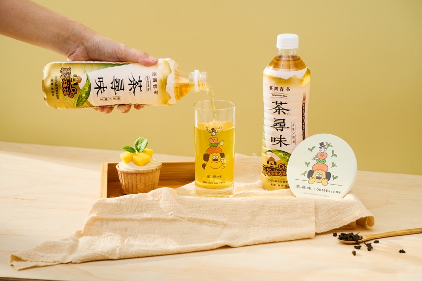 黑松茶尋味×日本人氣插畫「胡子碰碰」超萌相遇！ 四款獨家聯名瓶療癒登場 可愛彩繪自販機驚喜現身桃園機場
