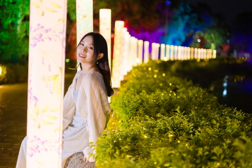 ▲光織影舞以光影點綴北香湖 處處適合美拍