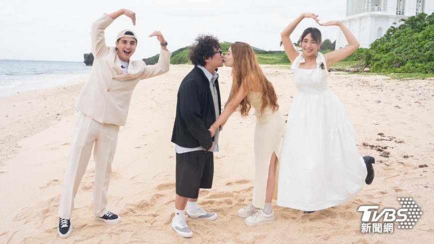 納豆上個月在日本沖繩向依依求婚。（圖／TVBS）