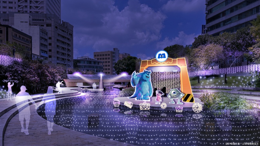 耶誕來電!2024台中耶誕嘉年華 怪獸電力公司造型燈飾降臨