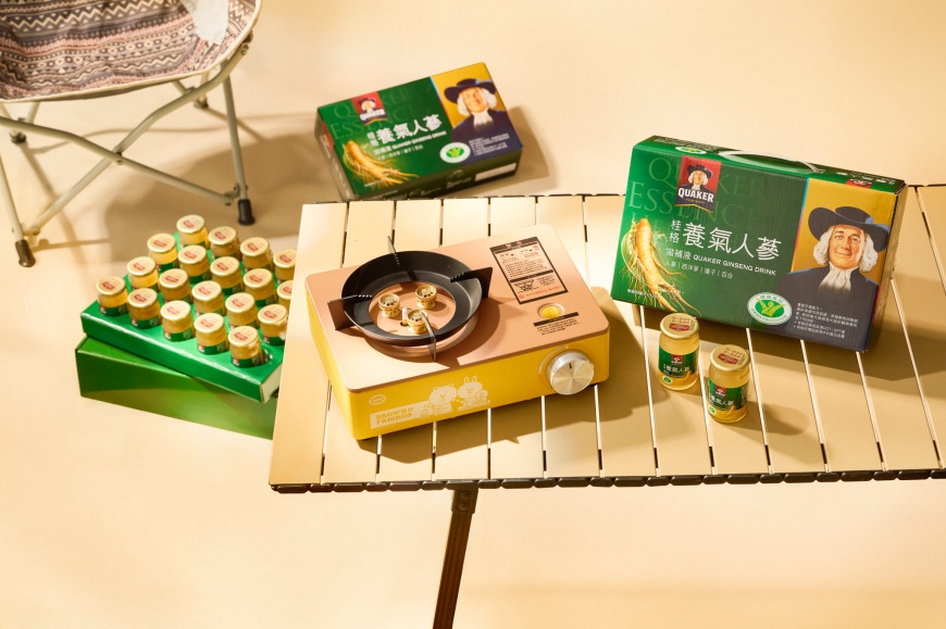 除了行李箱，現在7-ELEVEN也獨家推出「桂格養氣人蔘」76入組合 贈LINE FRIENDS韓系防風卡式爐