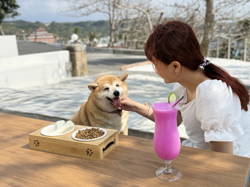「船帆石No.1000」配合館內寵物友善的政策，也歡迎帶著毛小孩一起在咖啡廳的戶外區，享受墾丁的碧海藍天。