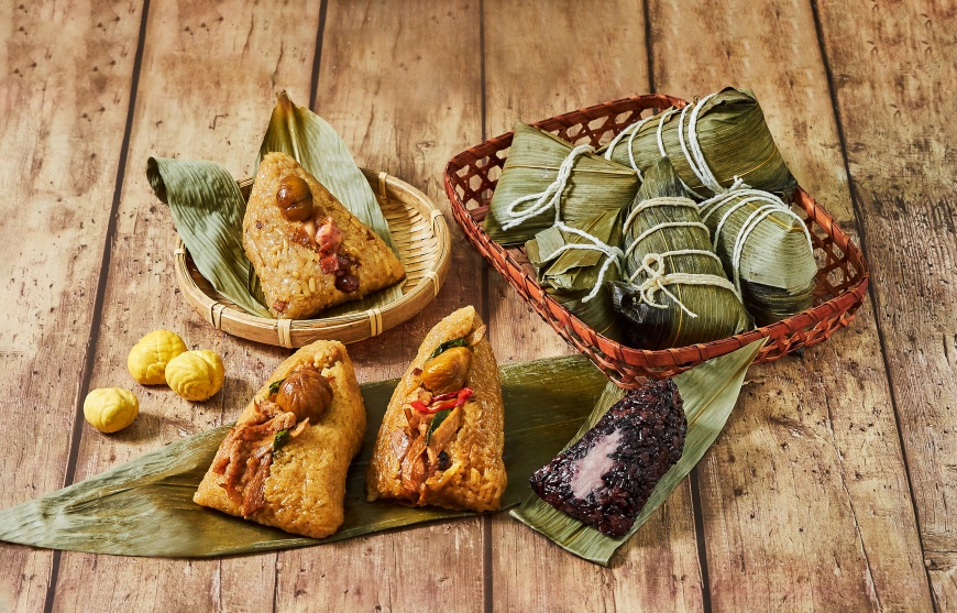 祥和蔬食今年推出三種特色素粽。 照片提供 祥和蔬食