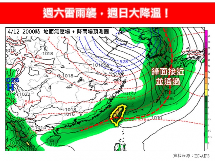 天氣-明天的天氣-天氣預報-今天的天氣-明日天氣-台灣天氣-中央氣象署-鋒面