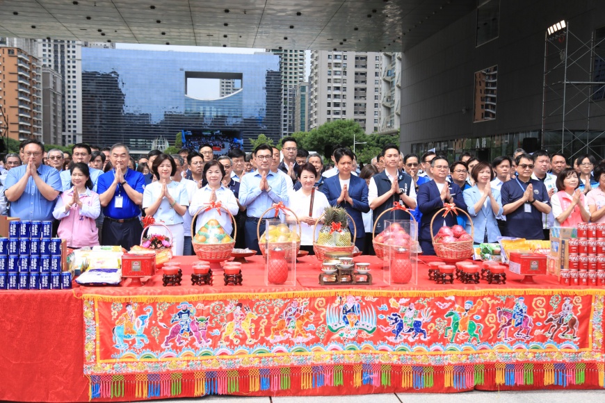 「台中捷運藍線上藍得分」開工祈福典禮。(圖/台中市政府新聞局提供)