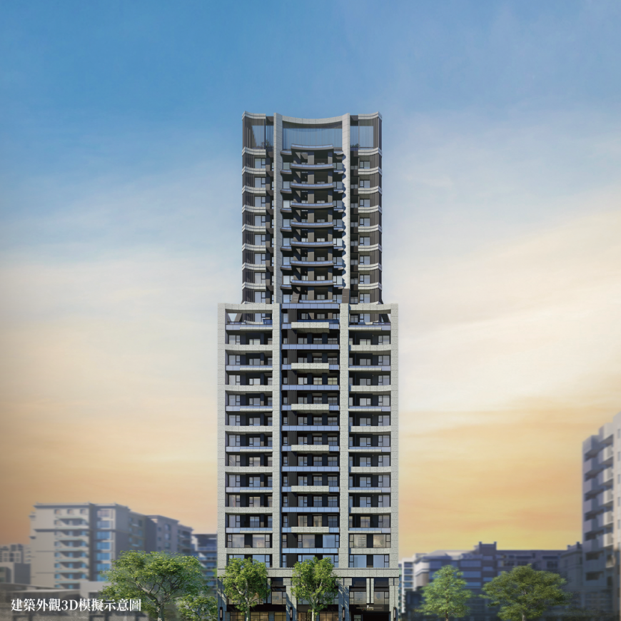 日本建築巨擘華大成營造跨海精鑄代表作,大安ONE以凌空24層崗石量體挺立於和平東路首排,地下6層穩築根基,形塑穩重而雋永的地標風範。 (圖片來源/大安ONE)