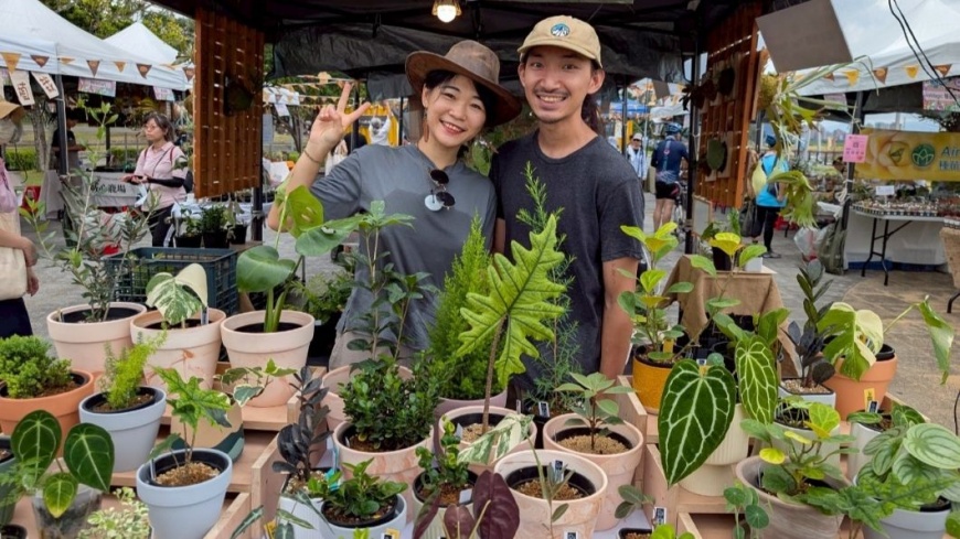 圖說:現場邀請主打鹿角蕨及觀葉植物的「歪皮植物」等知名品牌。(圖片來源:新北市政府農業局)