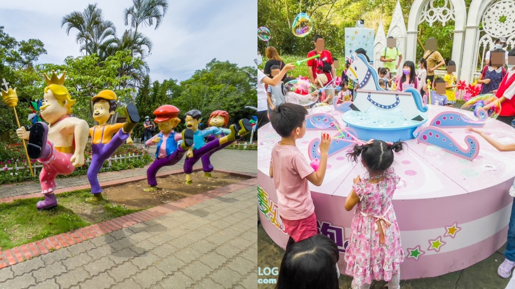 西湖渡假村提供免費泡泡讓小孩盡情的玩。(圖/小佳的幻想世界提供)