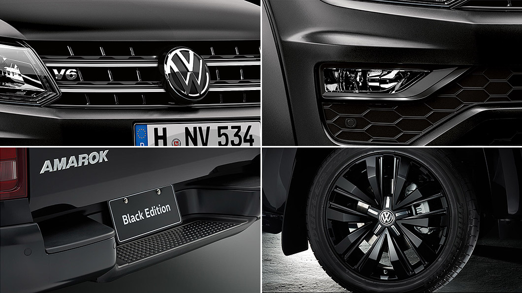 Amarok Black Edition透過大量黑色細節元素增添個性感。(圖片來源/ 福斯商旅)