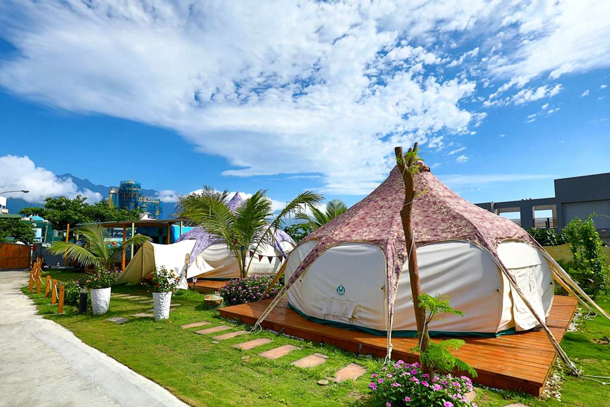踏浪星辰露營Camp位在花蓮七星潭。（圖／洛基小聿媽提供）