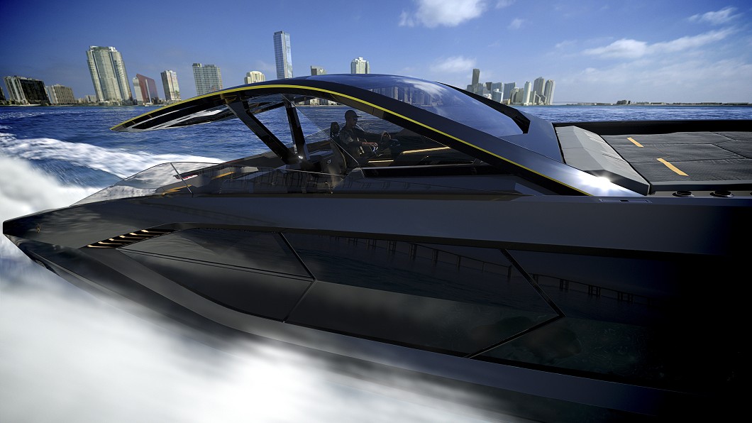 船身上部與超跑相同，採用流線設計。(圖片來源/ Lamborghini)