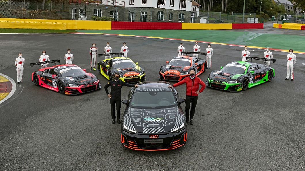 Audi透過Spa 24小時耐久賽場合為RS e-tron GT暖身。(圖片來源/ Audi)