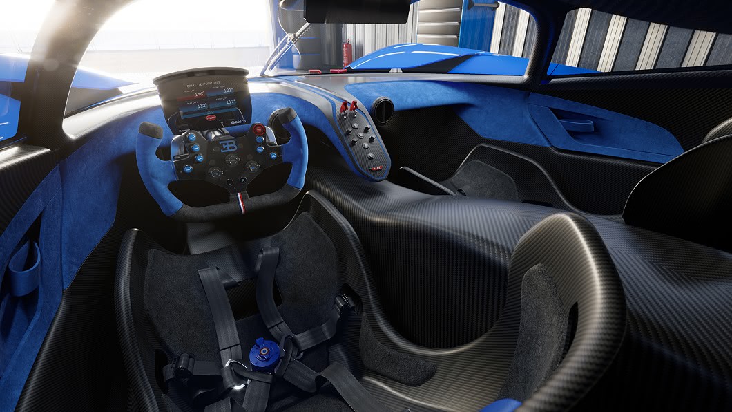 車內的桶型賽車座椅為Bolide少數豪華配備。(圖片來源/ Bugatti)