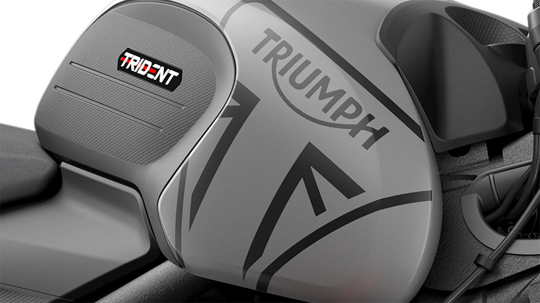 Trident 660油箱線條圓潤,結合復古及運動街車風貌。(圖片來源/ Triumph)