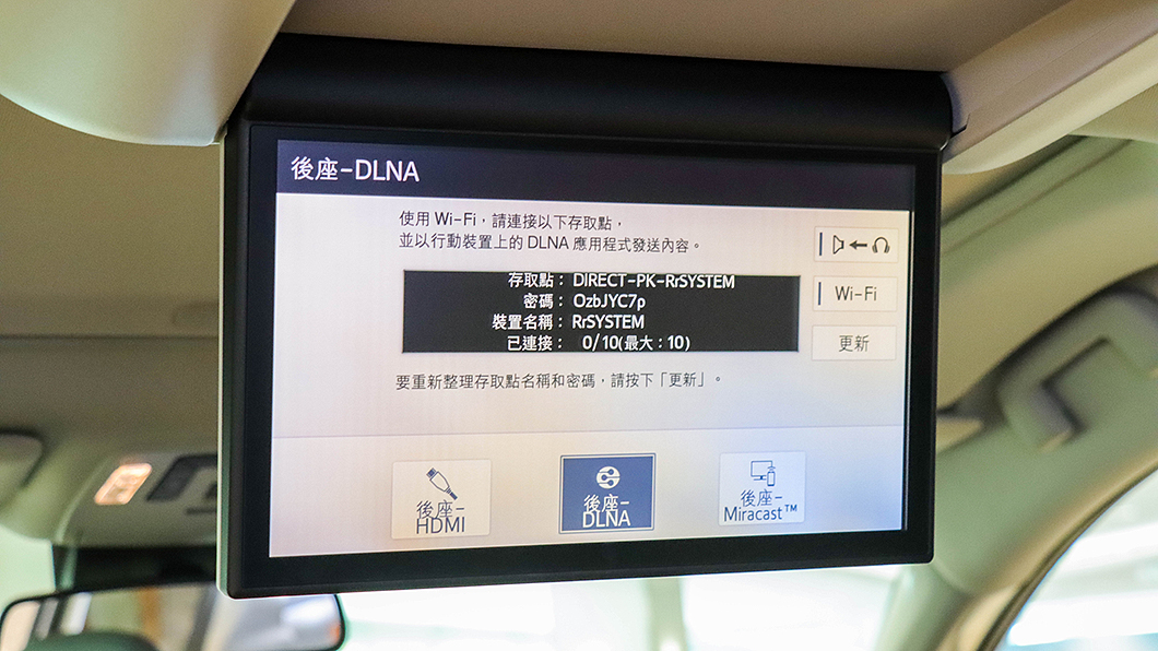 鉑金版車型標配後座多媒體資訊整合系統。(圖片來源/ Toyota)
