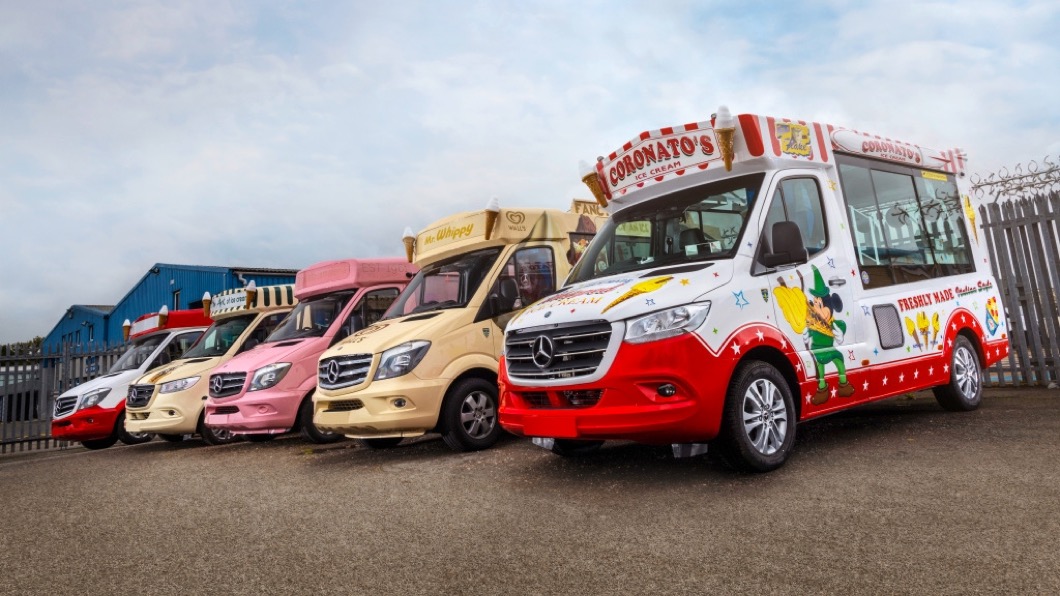 而大多數的冰淇淋商家都選用3.5噸的M-Benz Sprinter車型作為冰淇淋車。(圖片來源/ M-Benz)