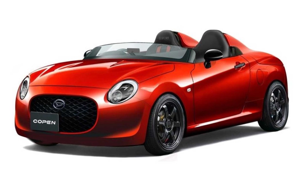 賽車風格濃厚的Copen Spyder Ver,採用復古賽車的短風鏡設計。(圖片來源/ Daihatsu)