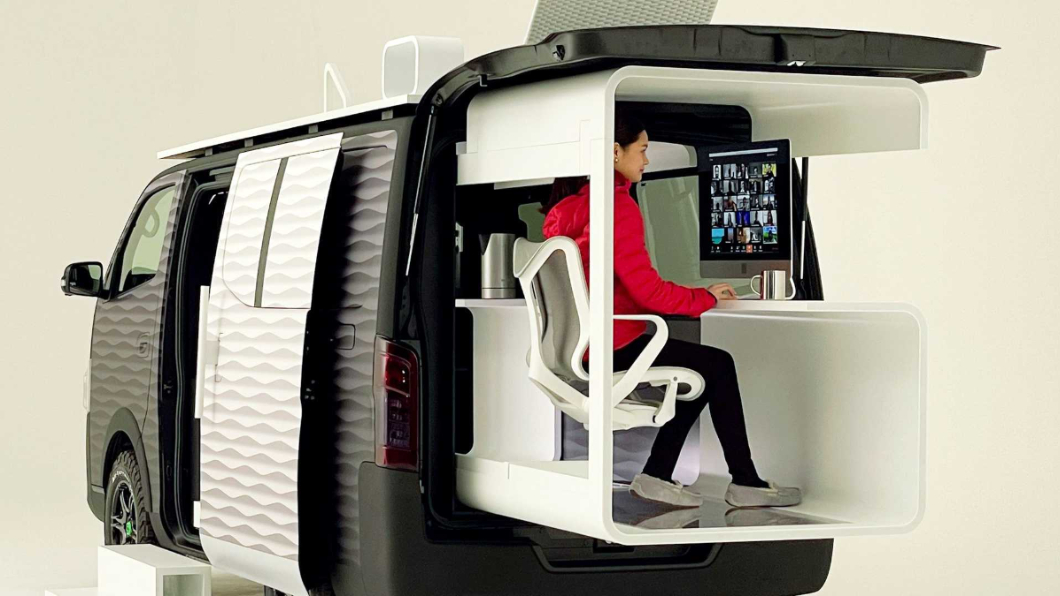 NV350 Office Pod Concept,將旗下NV350商用車加上辦公室概念,融合成個人行動辦公室概念車。(圖片來源/ Nissan)