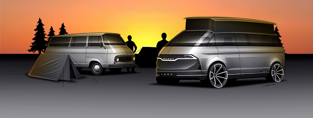 Škoda同時展示1203化身為露營車樣貌。(圖片來源/ Škoda)
