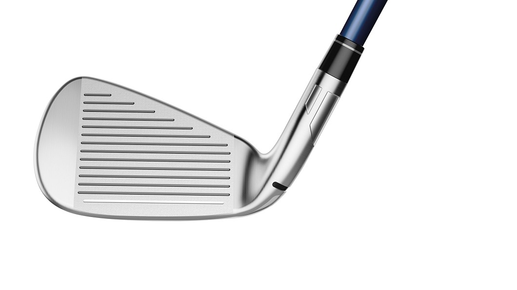 SIM2 Max OS鐵桿特色在於桿頭加大、桿底更寬和傾角更低,是目前TaylorMade鐵桿陣容中距離最遠、穩定性最佳的鐵桿組。(圖片來源/ TaylorMade)