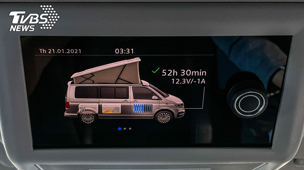 車頂中央多功能控制面板同樣升級為全彩觸控介面。