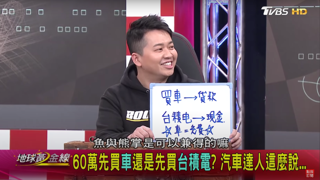兩千認為買車可以利用貸款,投資股票可以採用現金。