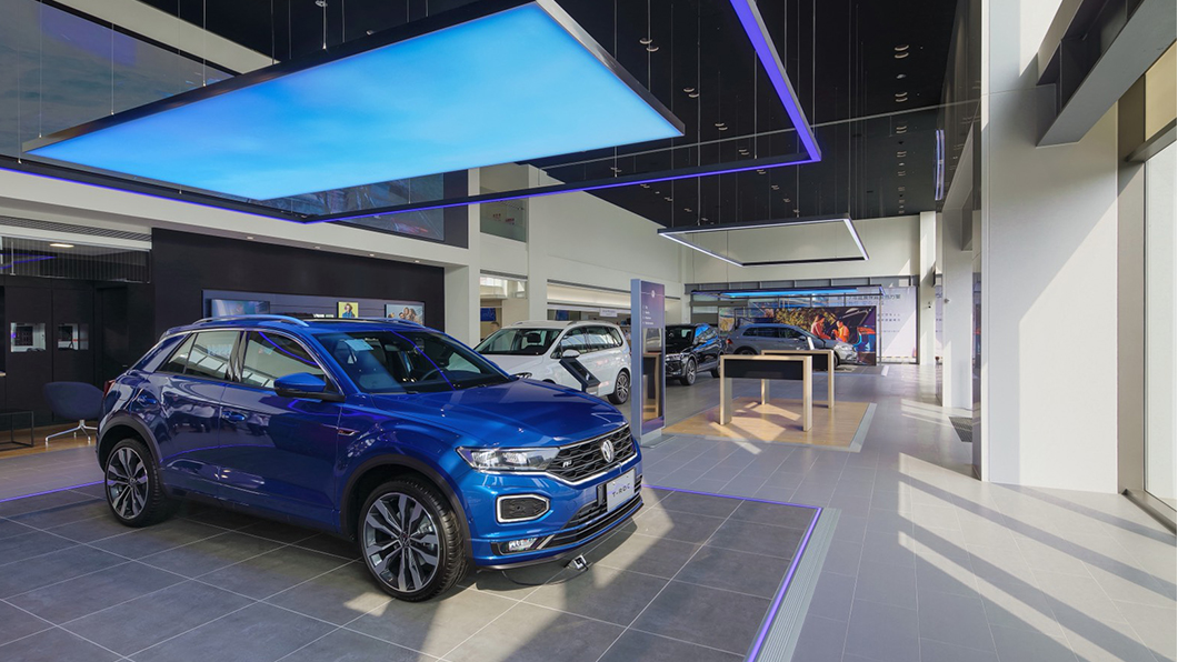 VW五權展間各樓層按照不同功能屬性闢建出新車展示銷售。(圖片來源/ VW)
