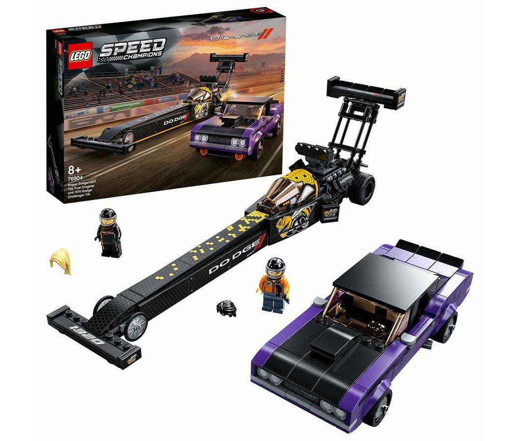 Lego推出Dodge Challenger T/A、SRT Top Fuel Dragster組合包。(圖片來源/ Lego)