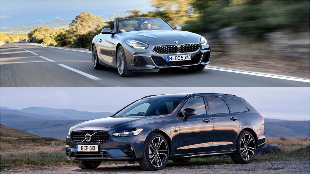 朱芳君自己喜歡BMW Z4,老公則是對Volvo V90比較感興趣。(圖片來源/ BMW、Volvo)