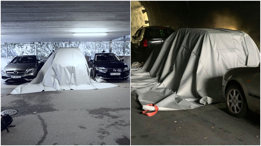 停車場與隧道等容易造成火勢蔓延的場所更適合使用滅火毯控制火燒車火勢。(圖片來源/ Bridgehill)