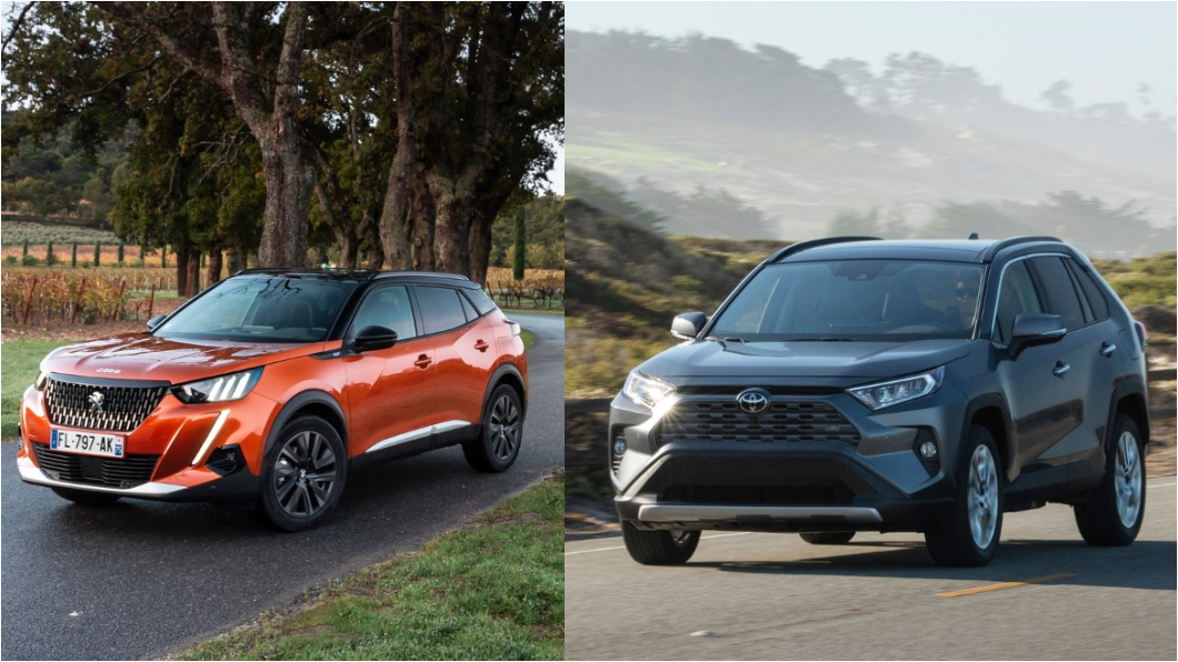 錢毅推薦Peugeot 2008跟Toyota RAV4,前者富有設計,後者經濟實惠。(圖片來源/ Peugeot、Toyota)