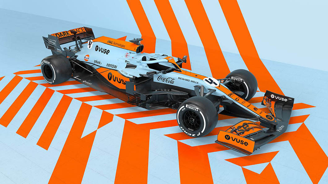 今年F1摩納哥站McLaren將用海灣石油配色的MCL35M應戰。(圖片來源/ McLaren)