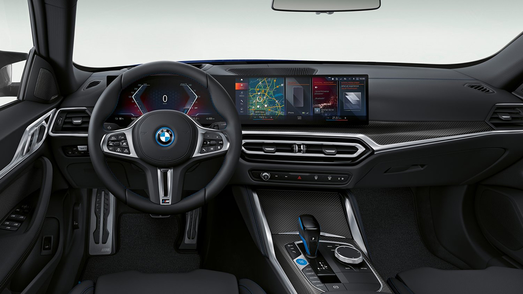i4搭載著BMW最新的iDrive 8車載娛樂系統,T字型中控台較為傾向駕駛者。(圖片來源/ BMW)