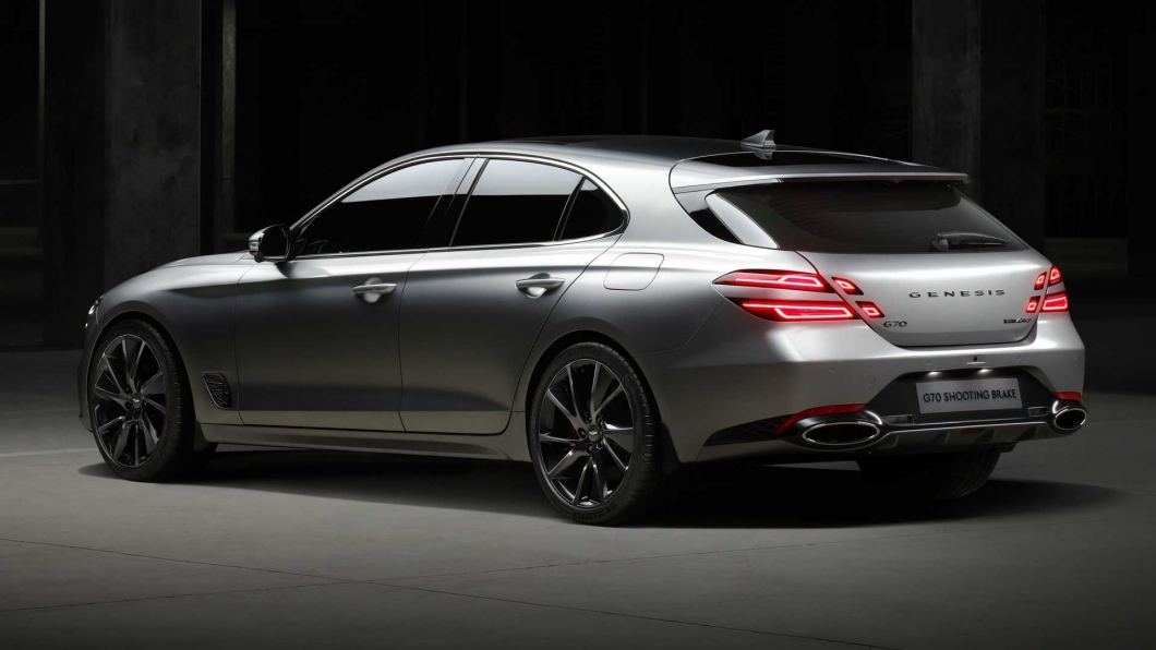 G70 Shooting Brake的獵跑姿態有著優雅氛圍,雖然車身尺碼與G70轎車相同,但其行李空間擴大了40%。(圖片來源/ Genesis)
