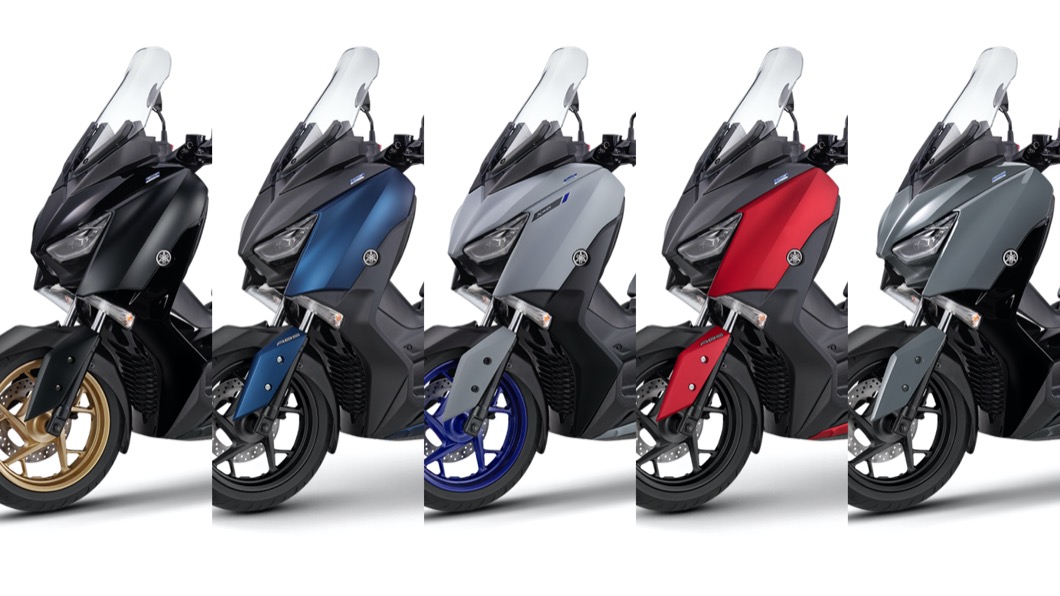 2021年式XMAX 300車系提供淺灰深灰(消光)、深灰黑(消光)、灰深灰、深藍(消光)、以及亞洲限定的深紅(消光)等五款車色。(圖片來源/ Yamaha)