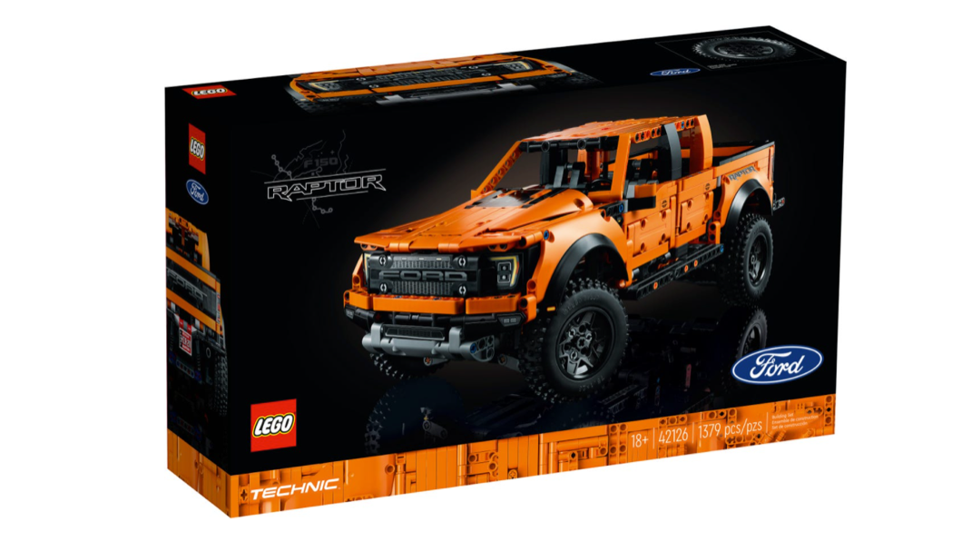 樂高Technic F-150 Raptor是由1,379個零件組合而成,車身採用Ford的Code Orange配色。(圖片來源/ Lego)