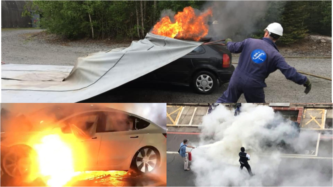 台南特斯拉火燒車動用6水車 消防局買滅火神器不怕電動車發爐