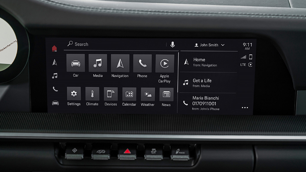 第六代PCM支援無線Android Auto功能。(圖片來源/ Porsche)