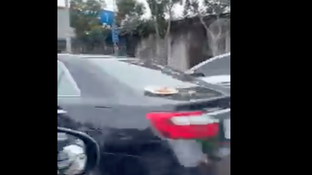 後車廂上有盤披薩 網友笑翻:曬太陽加熱啦!