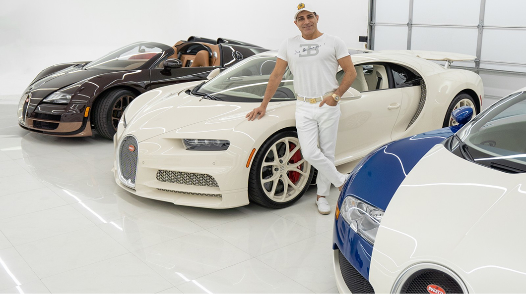 地產大亨Manny Khoshbin熱衷收藏限定款,全球唯一的Hermès x Pagani Huayra及Hermès x Bugatti Chiron都在他熱血車庫中。(圖片來源/ Youtube頻道Supercar Blondie)