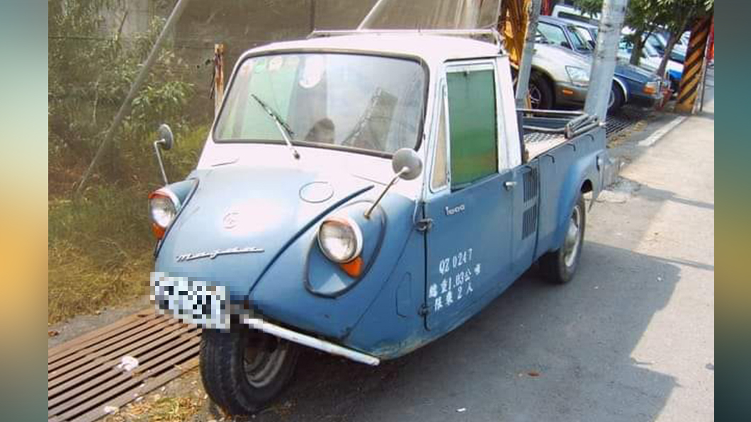 老古董Mazda T600三輪貨車。（圖片來源/ 倪文昌臉書留言）