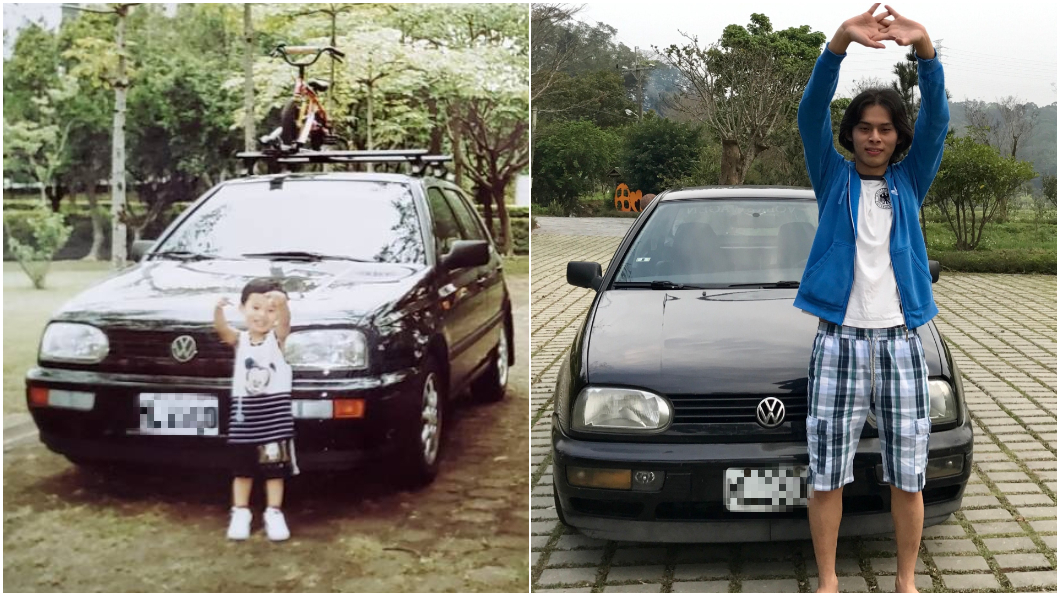 三代Golf載著兒子長大，現在也將它傳承給長大成人的兒子。（圖片來源/ 呂宏奇臉書留言）