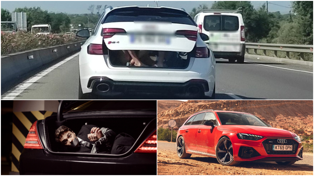 電影中綁架橋段是真的! Audi RS 4高速公路上後車廂居然有人影