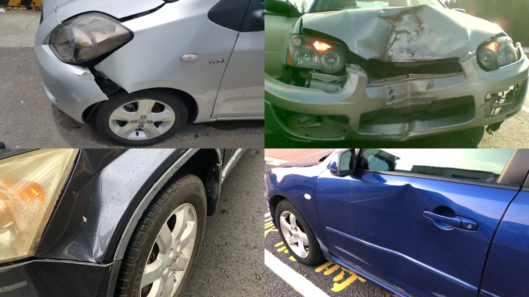 吳鳳貼文下方意外讓一群停車被撞的苦主大集合。(圖片來源/ 擷取自Brennie Chien、Deborah Liu、Simon Chang Chien、林依禎臉書留言)