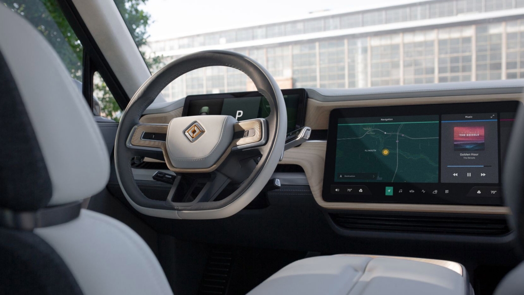 產品的內裝佈局採用簡約設計。(圖片來源/ Rivian)